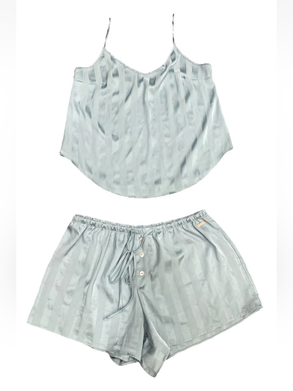 DANSKIN Silky Cami & Shorts Pajama/Loungewear Set Seastone-Small